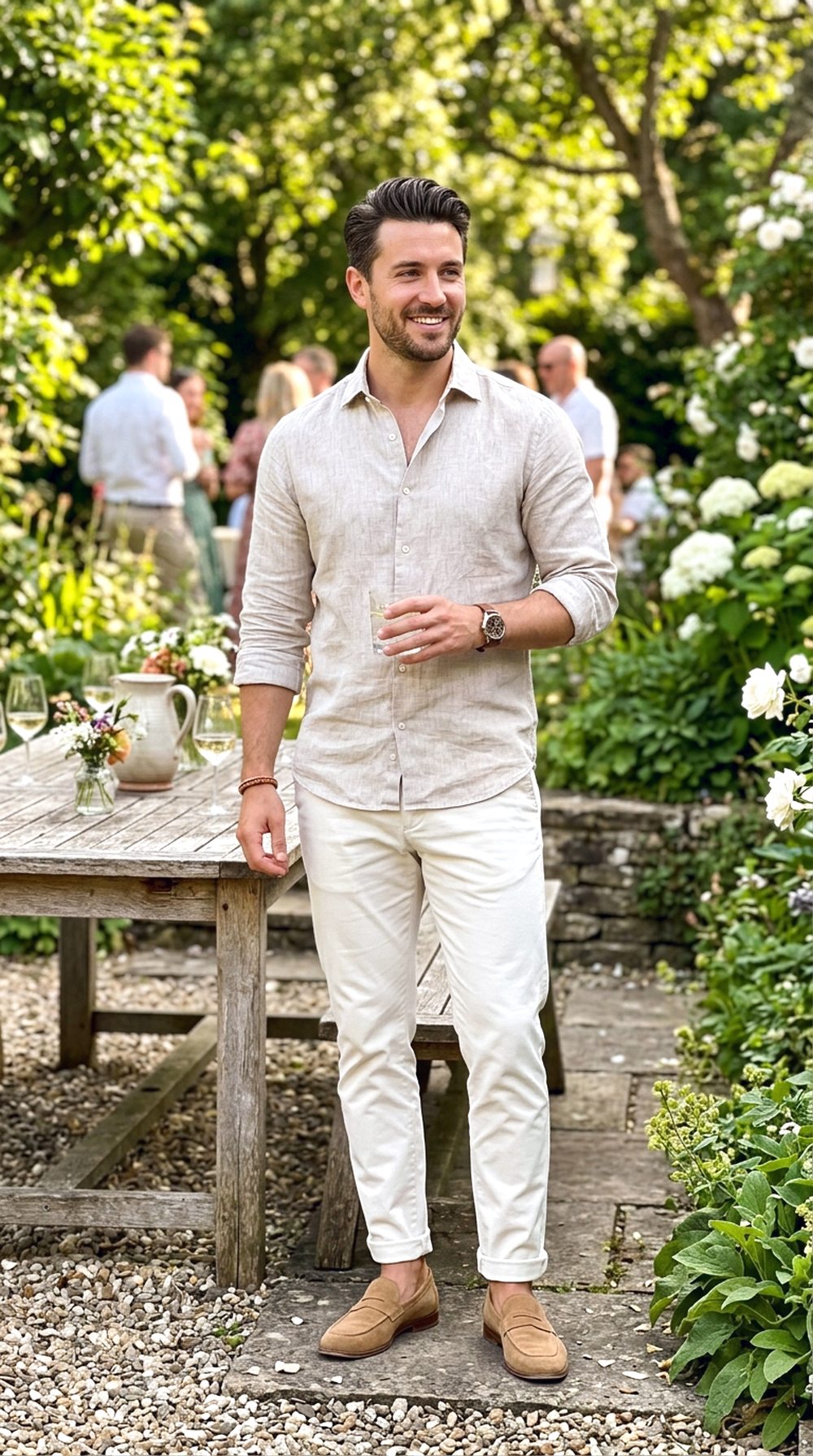 Linen Shirt With Chinos