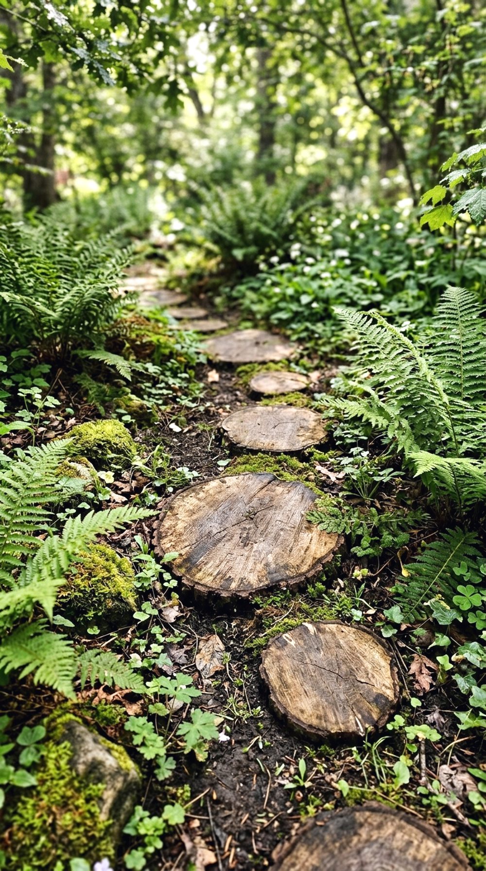 Log Slice Garden Path