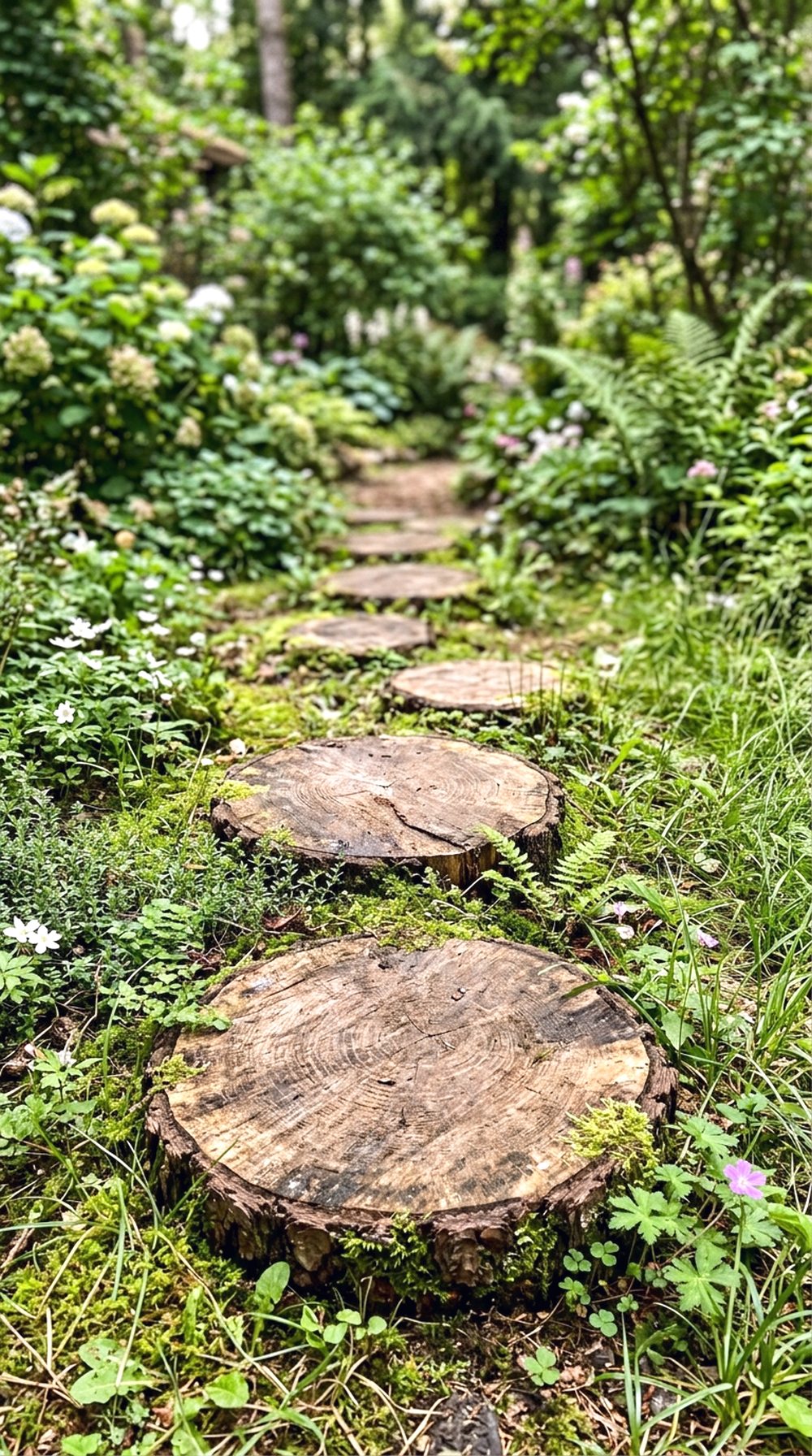 Log Slice Stepping Stones