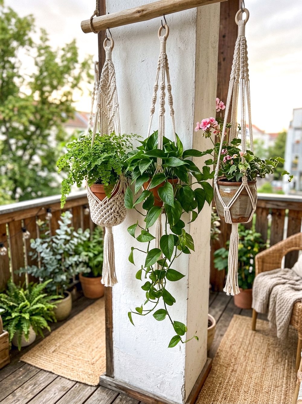 Macrame Hanging Plant Corner