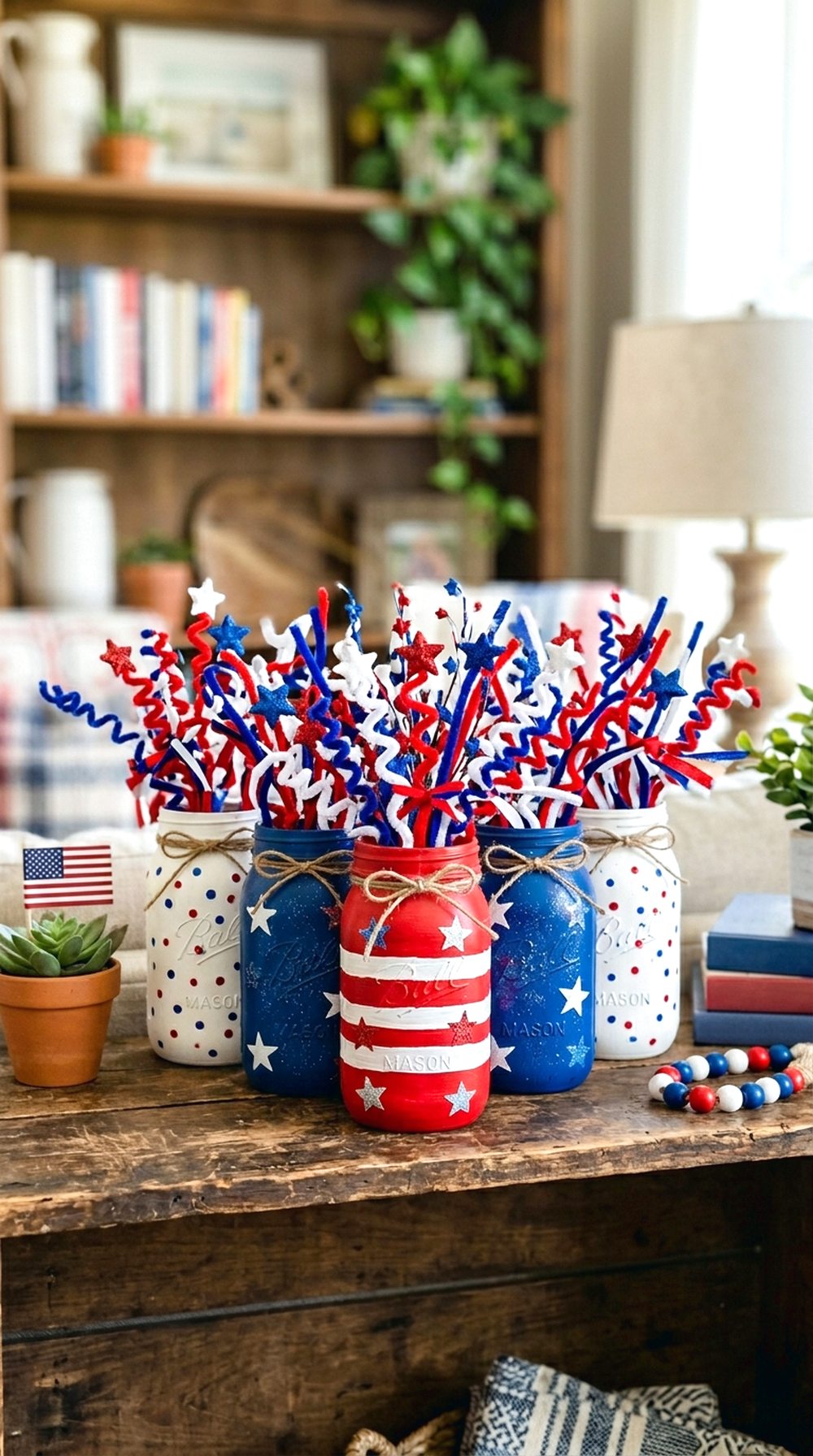 Mason Jar Fireworks Sign