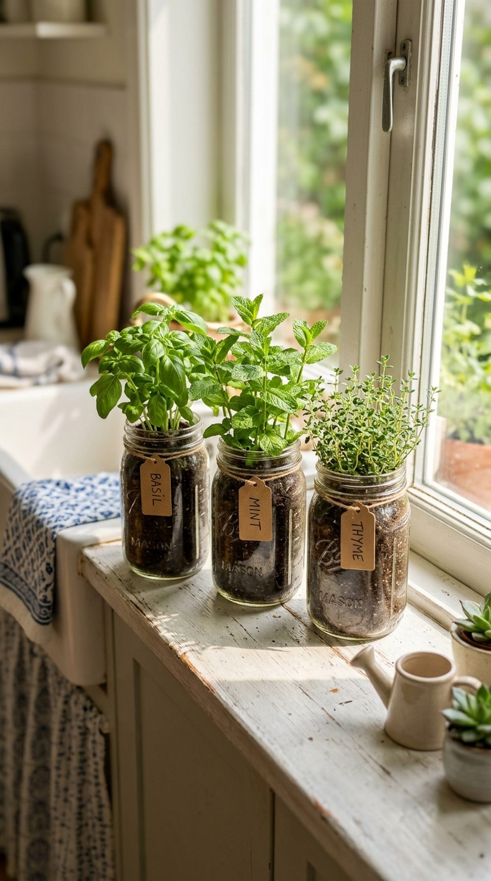 Mason Jar Herb Garden