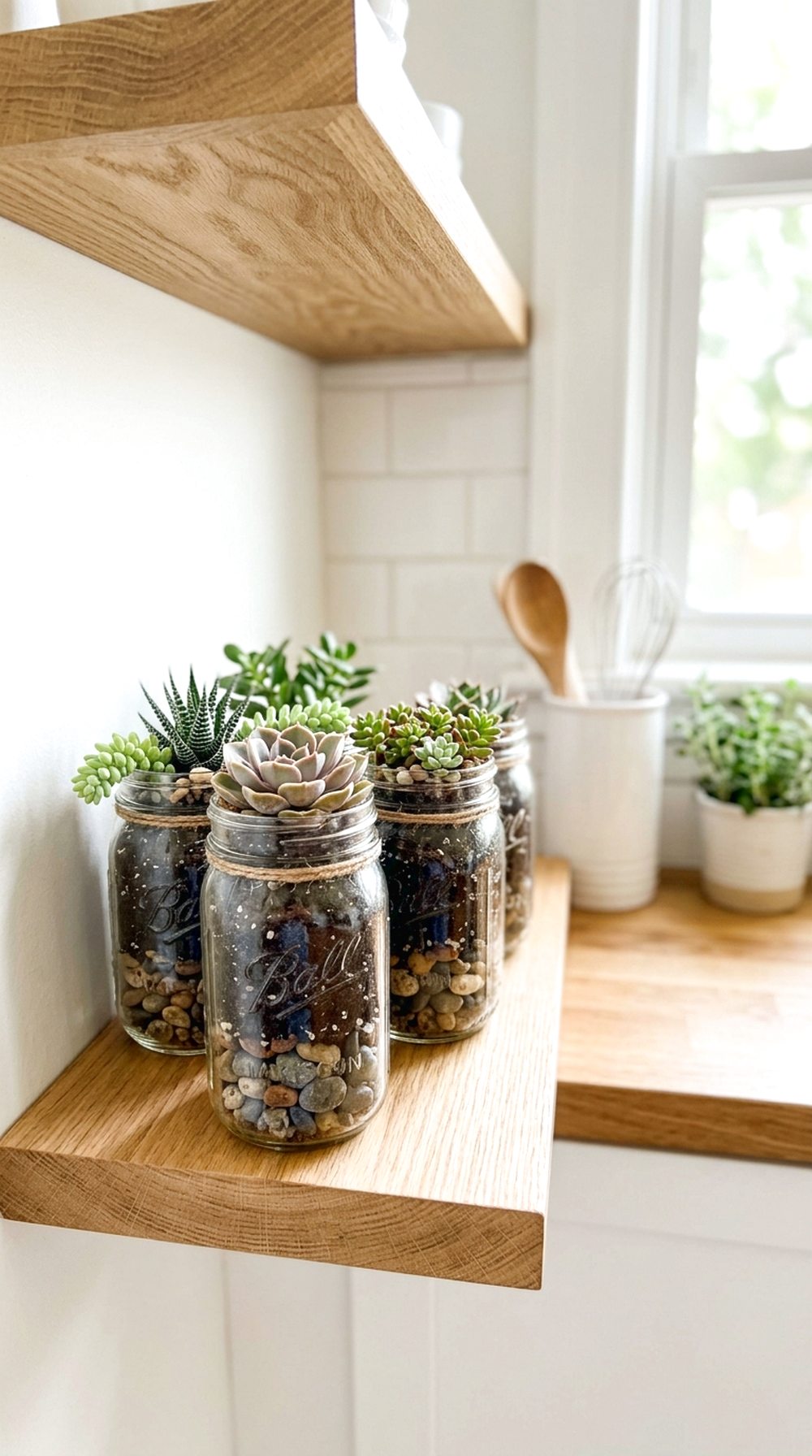 Mason Jar Succulent Garden