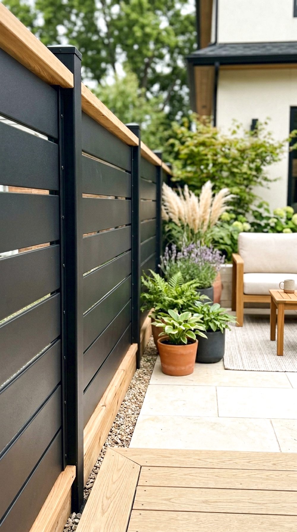 Metal Panel Garden Fence