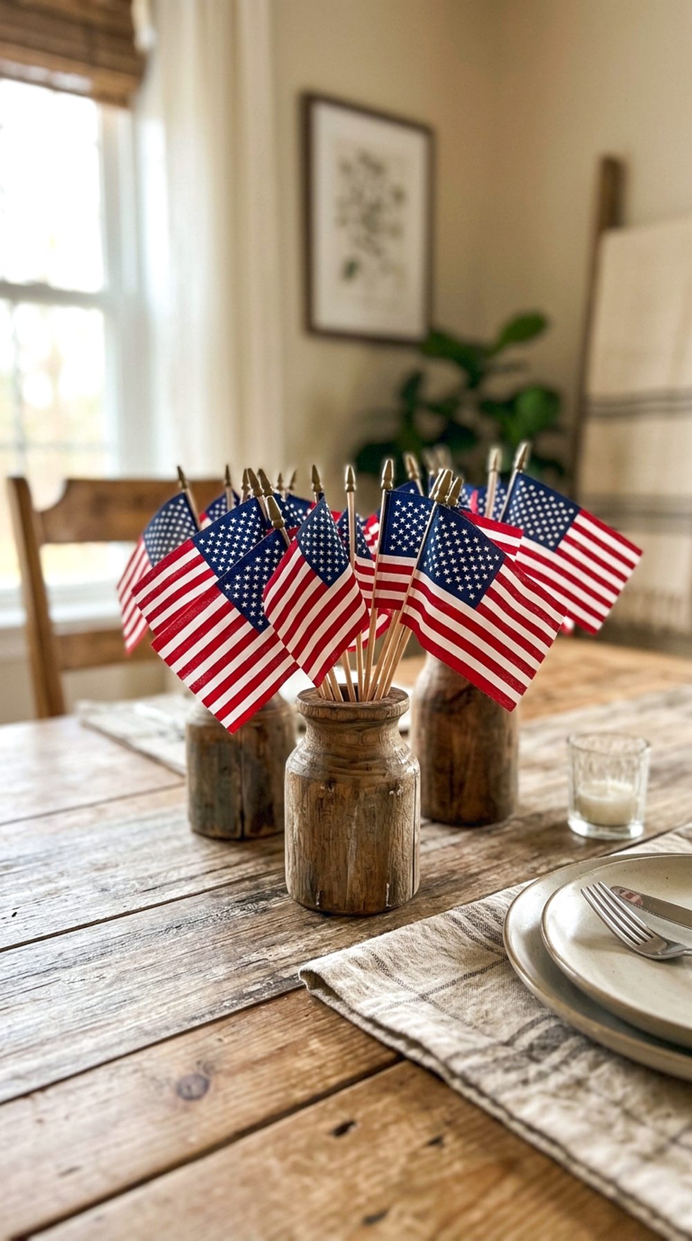 Mini Flag Centerpieces