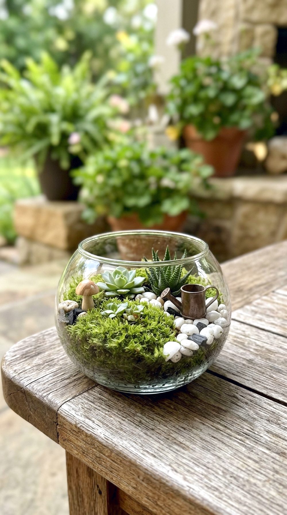 Mini Glass Terrarium Garden Decor