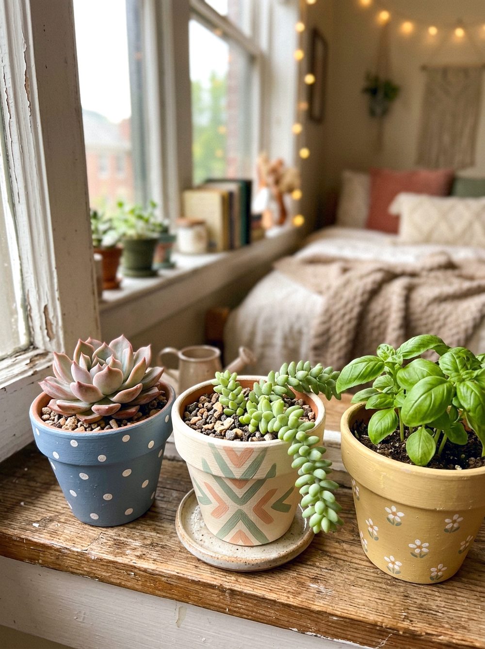 Mini Painted Plant Pots