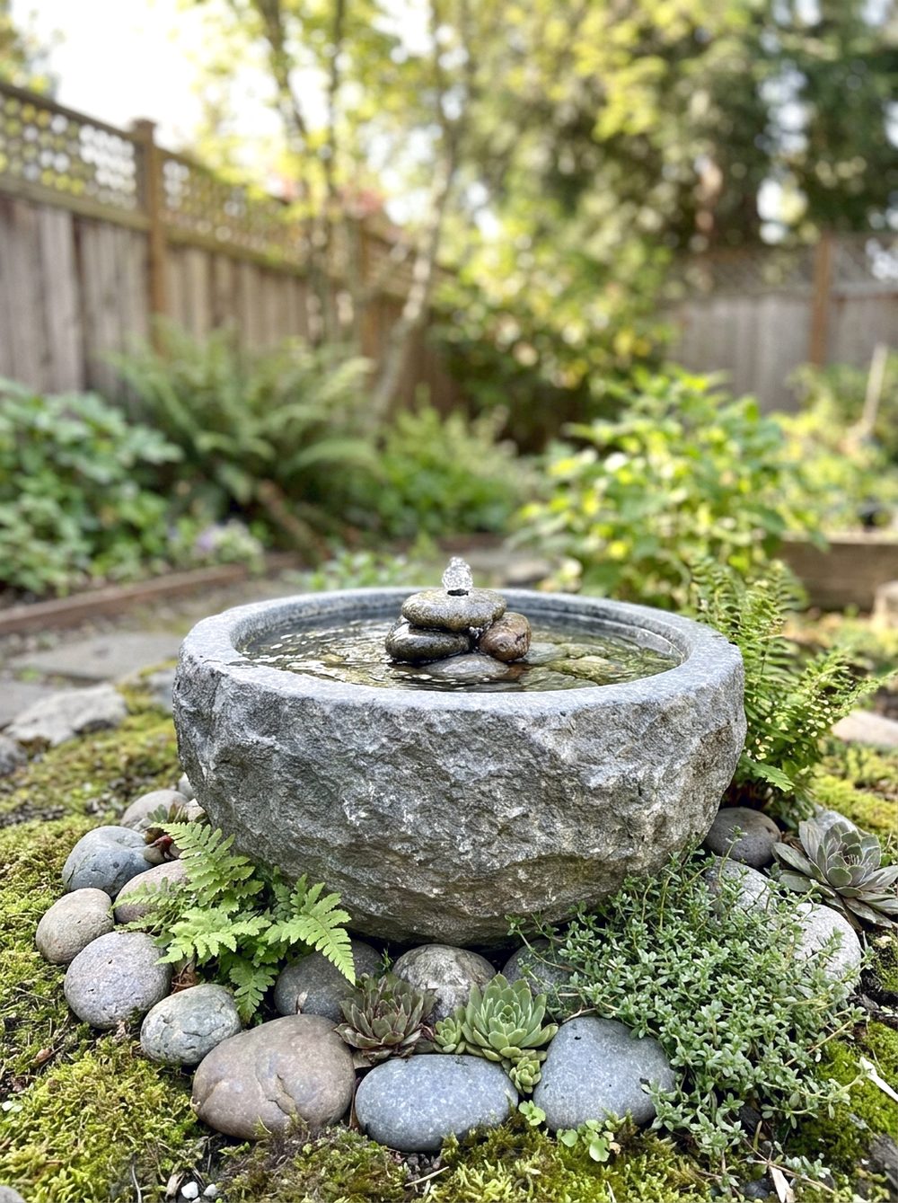 Mini Stone Bowl Fountain