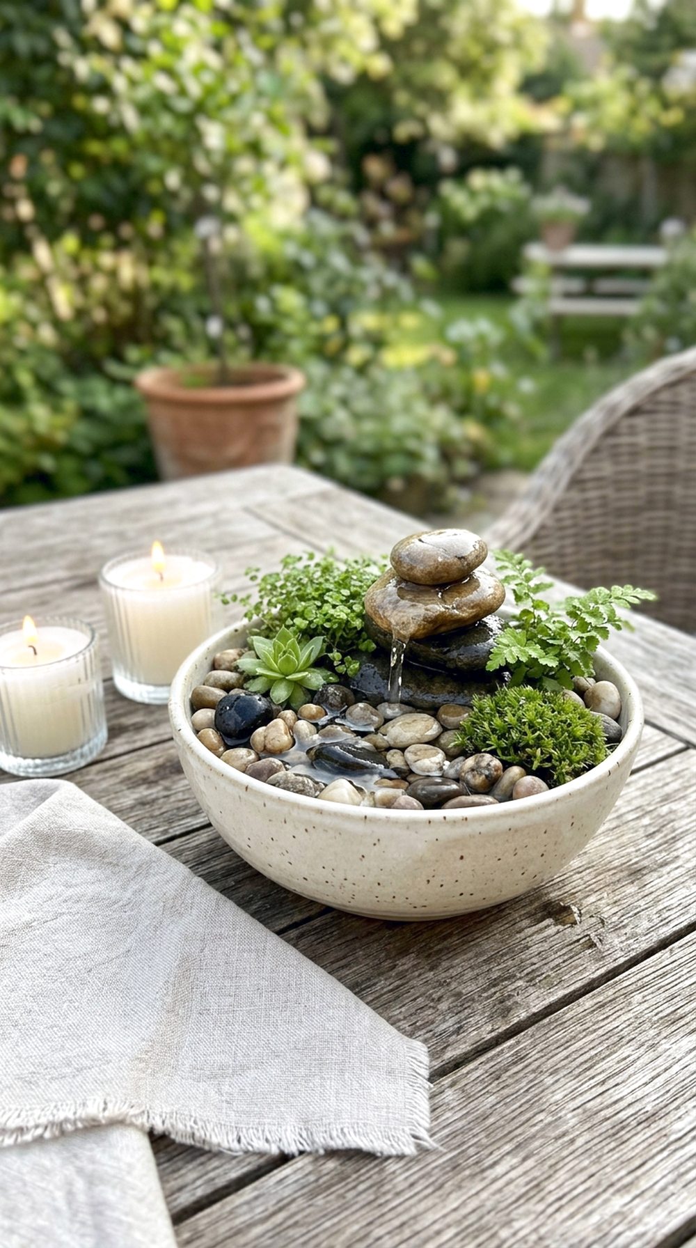 Mini Tabletop Garden Fountain