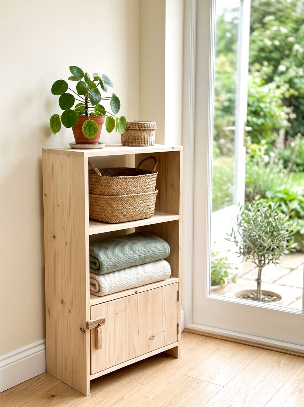 Minimal Garden Room Storage