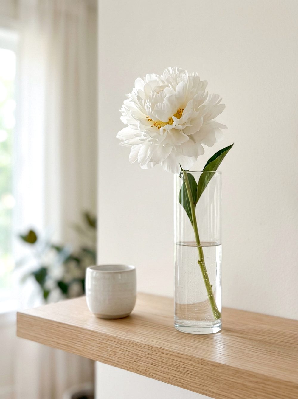 Minimal Single Peony Stem Vase