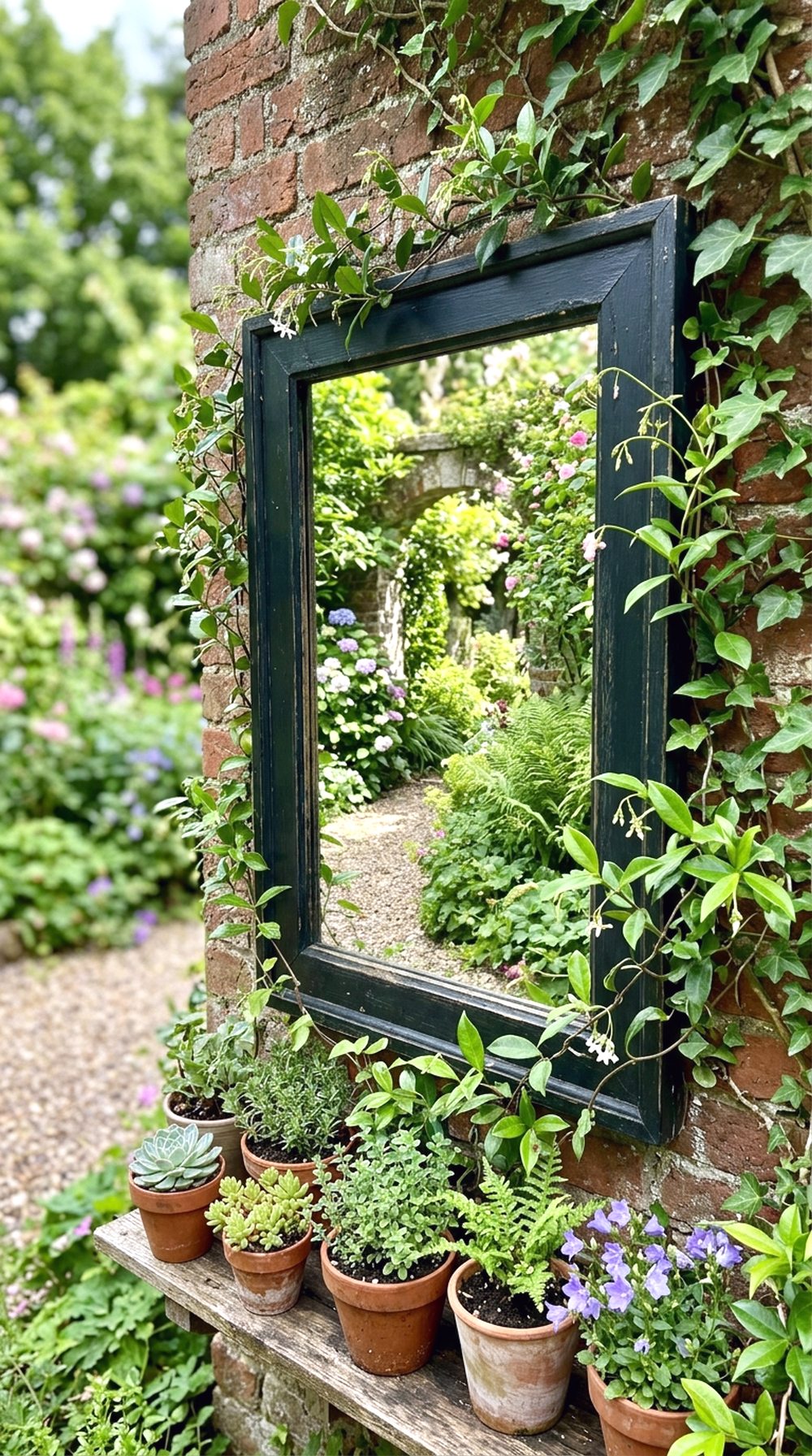 Mirror Illusion Garden Wall