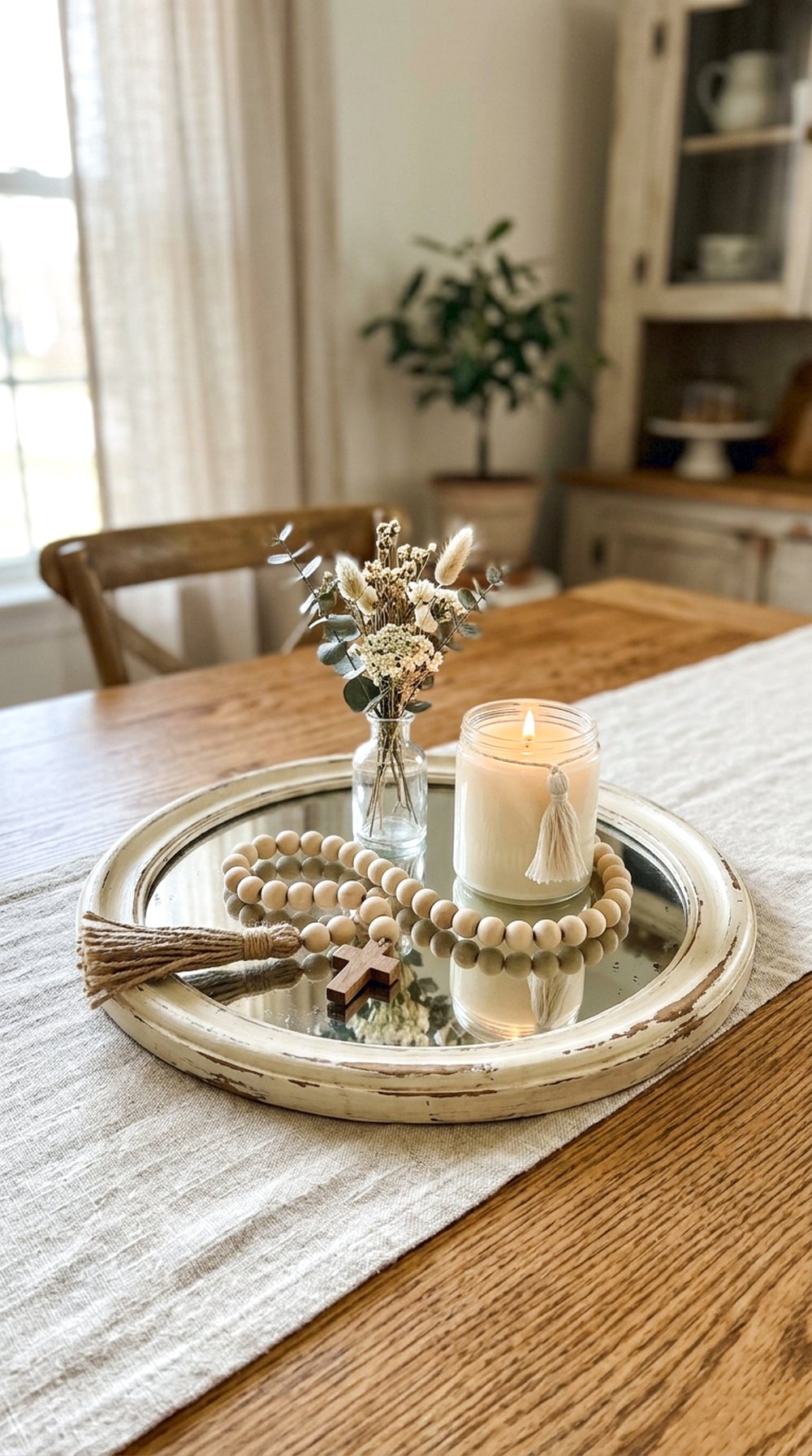 Mirror Tray Centerpiece