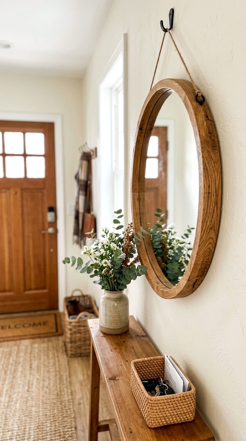 Mirror with Wood Trim