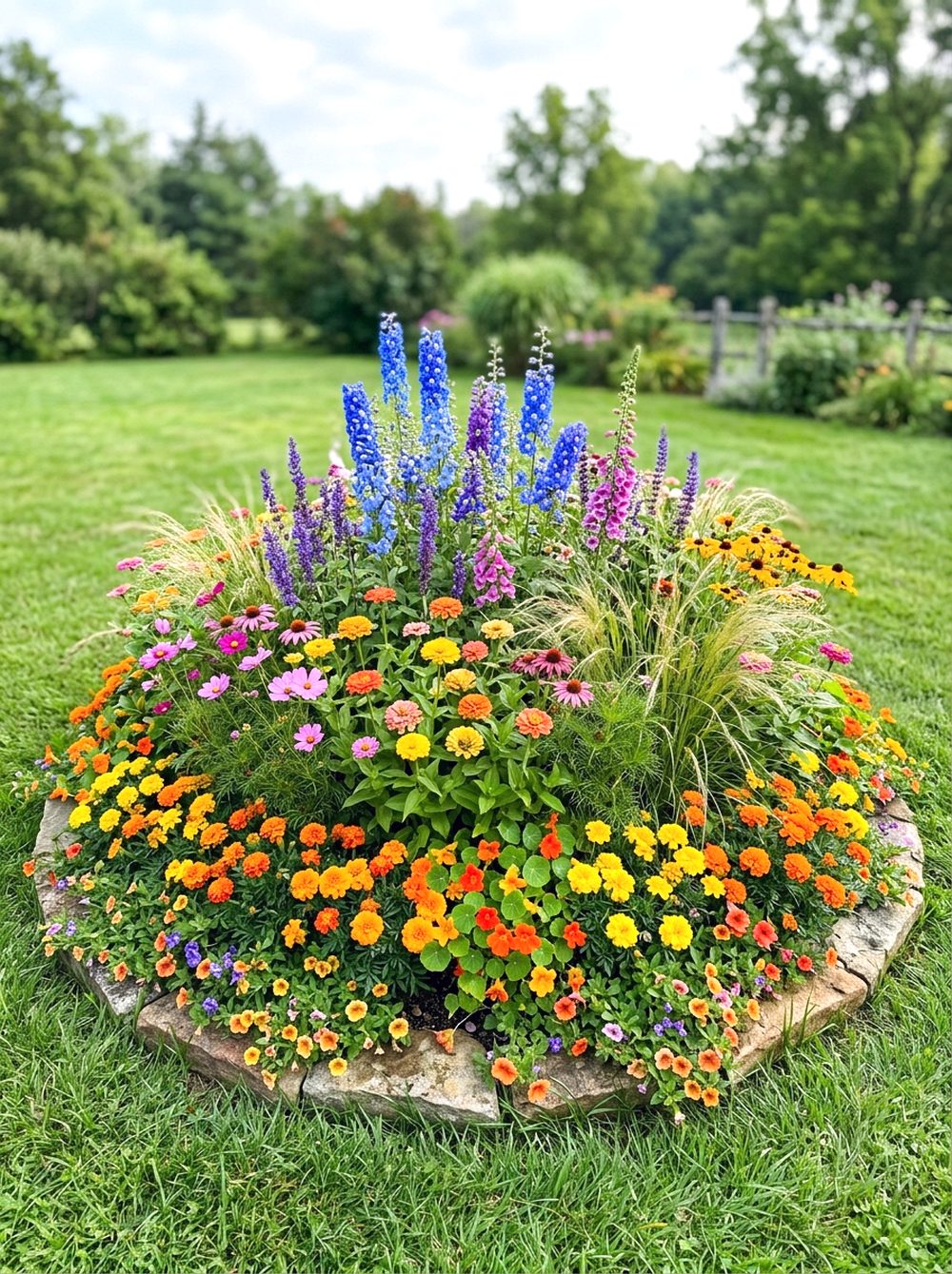 Mixed Height Flower Island