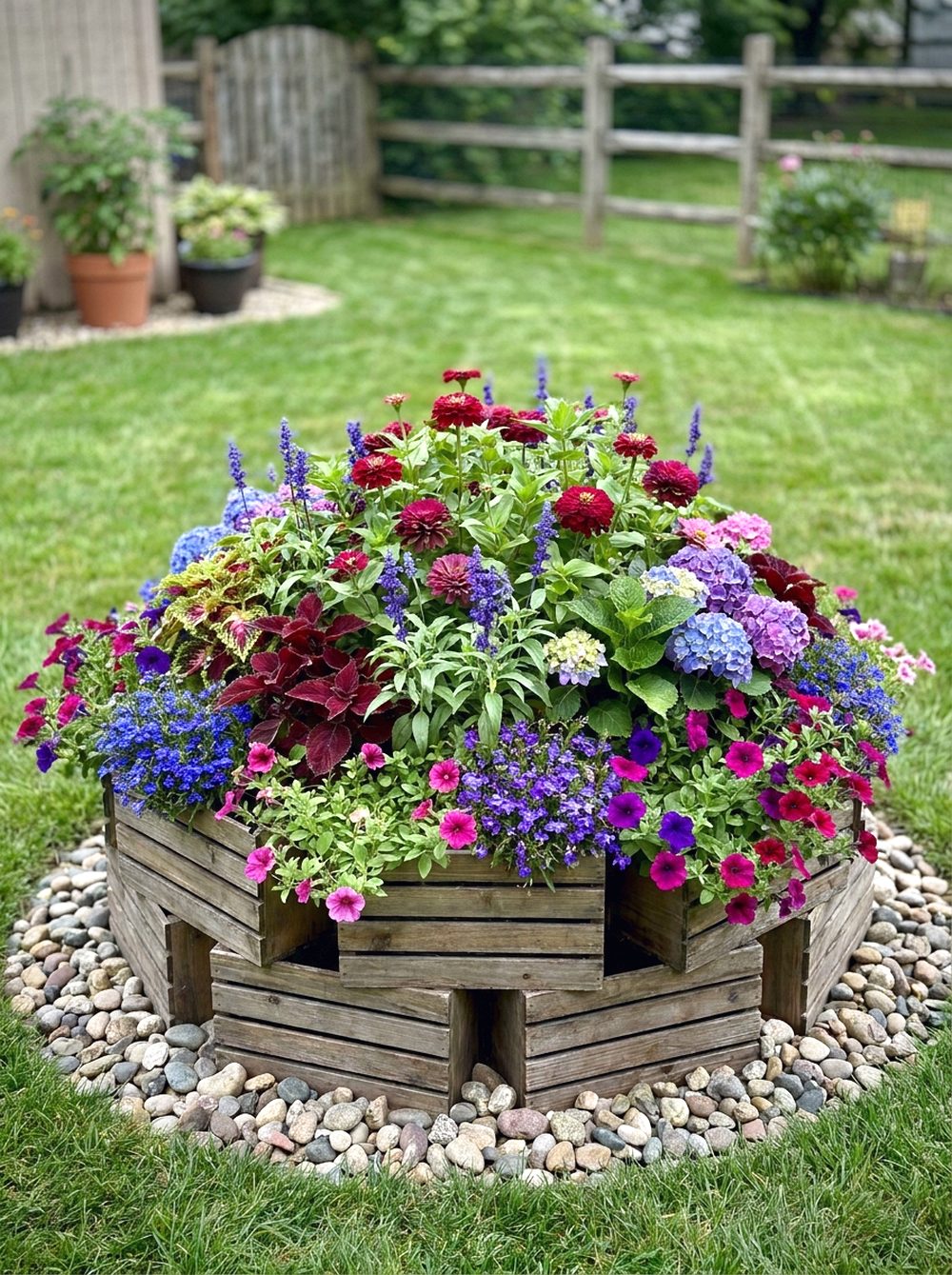 Mixed Jewel Tone Garden Island