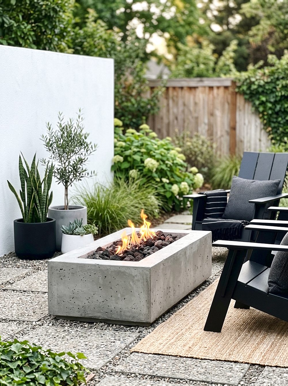 Modern Concrete Fire Pit