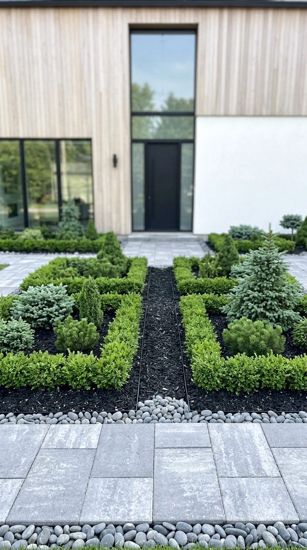 Modern Evergreen Garden Bed