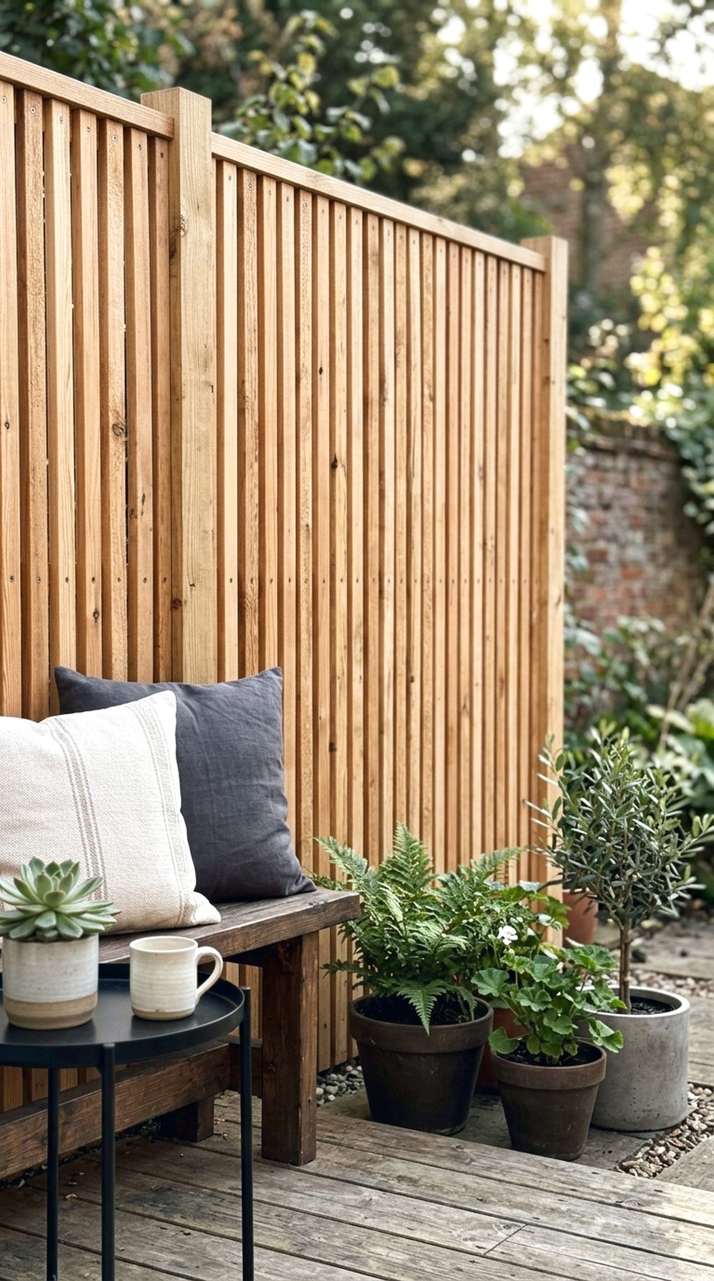 Modern Wooden Privacy Screen