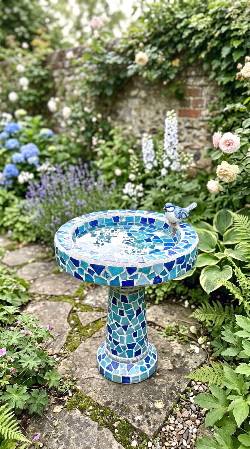 Mosaic Birdbath