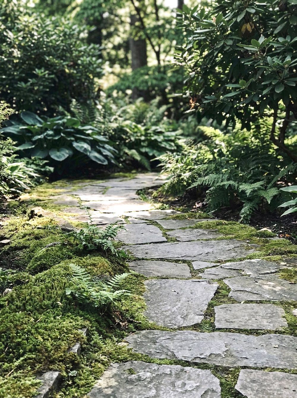 Moss Between Stones Path