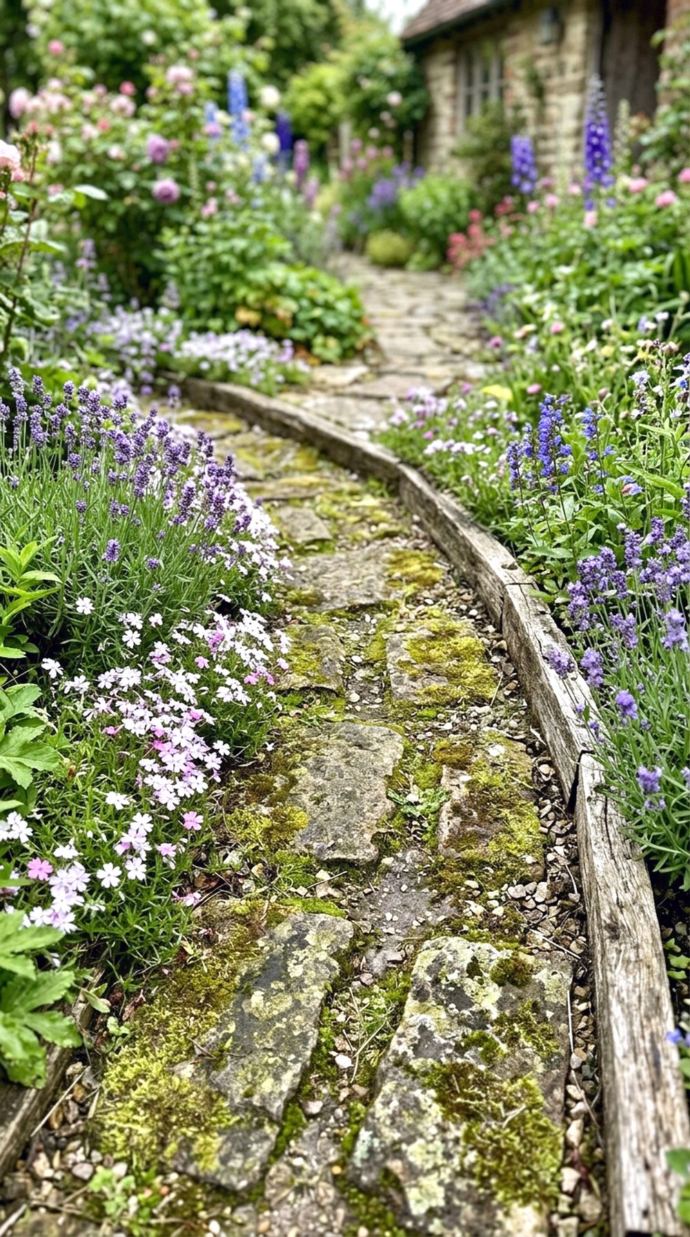 Mossy Stone Path Border