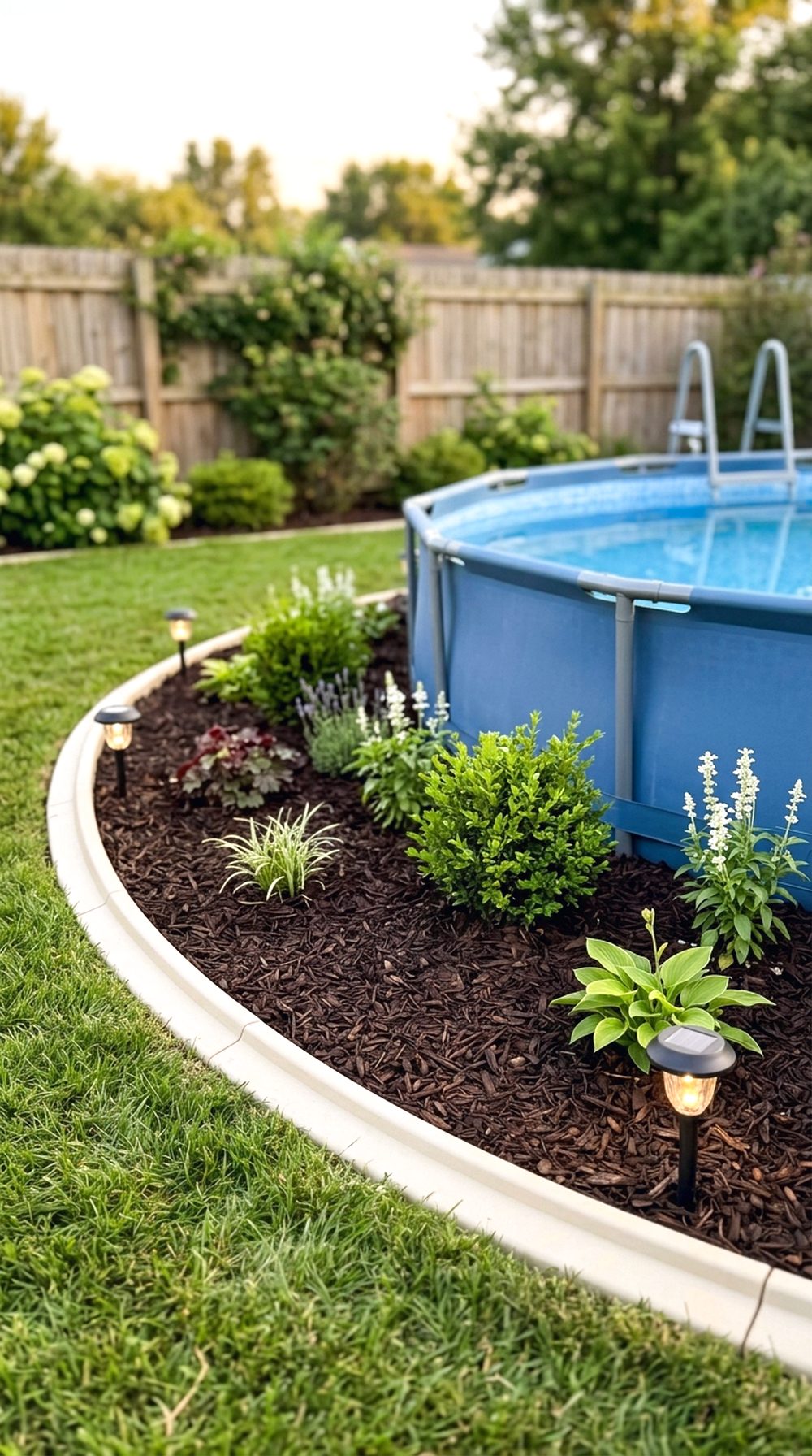 Mulch Bed Around Pool
