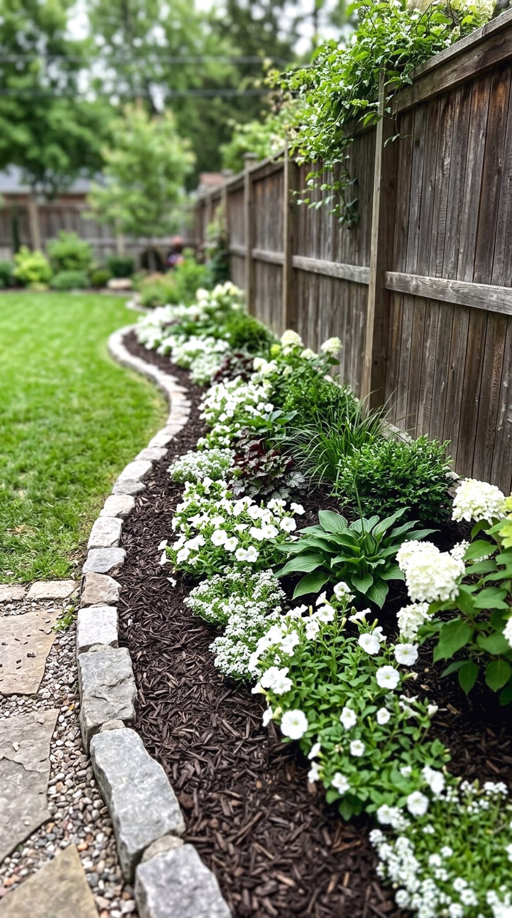 Mulch Flower Bed Border