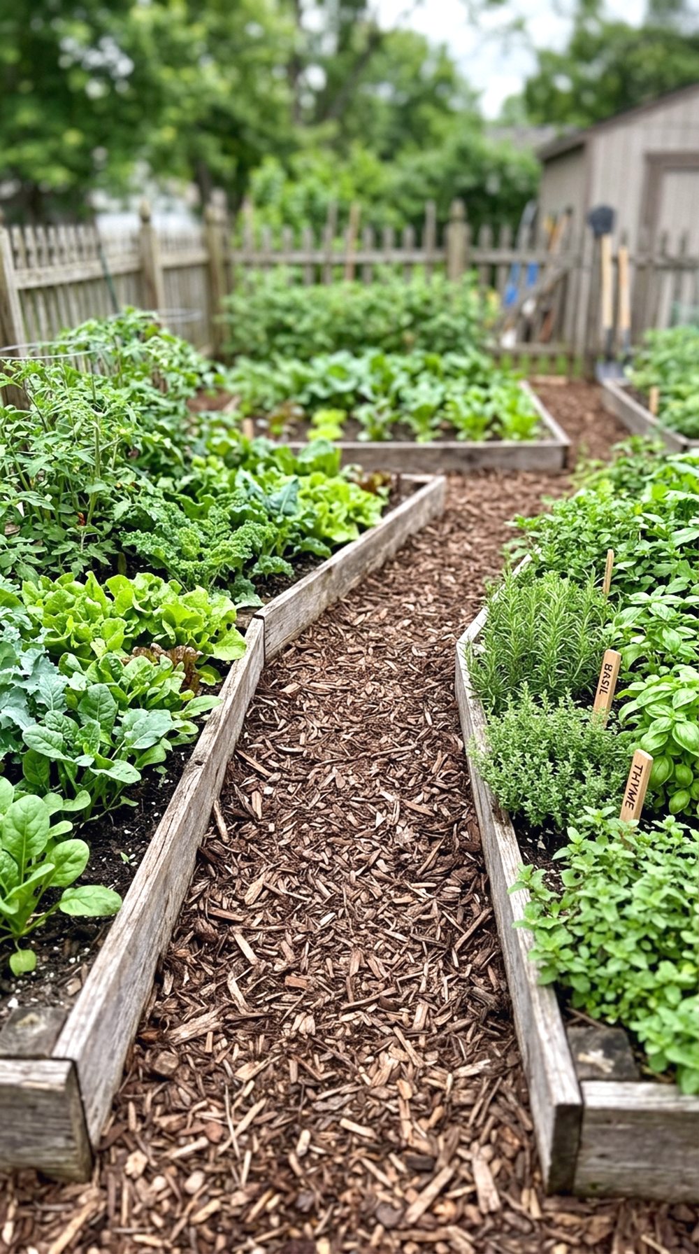 Mulch Garden Path