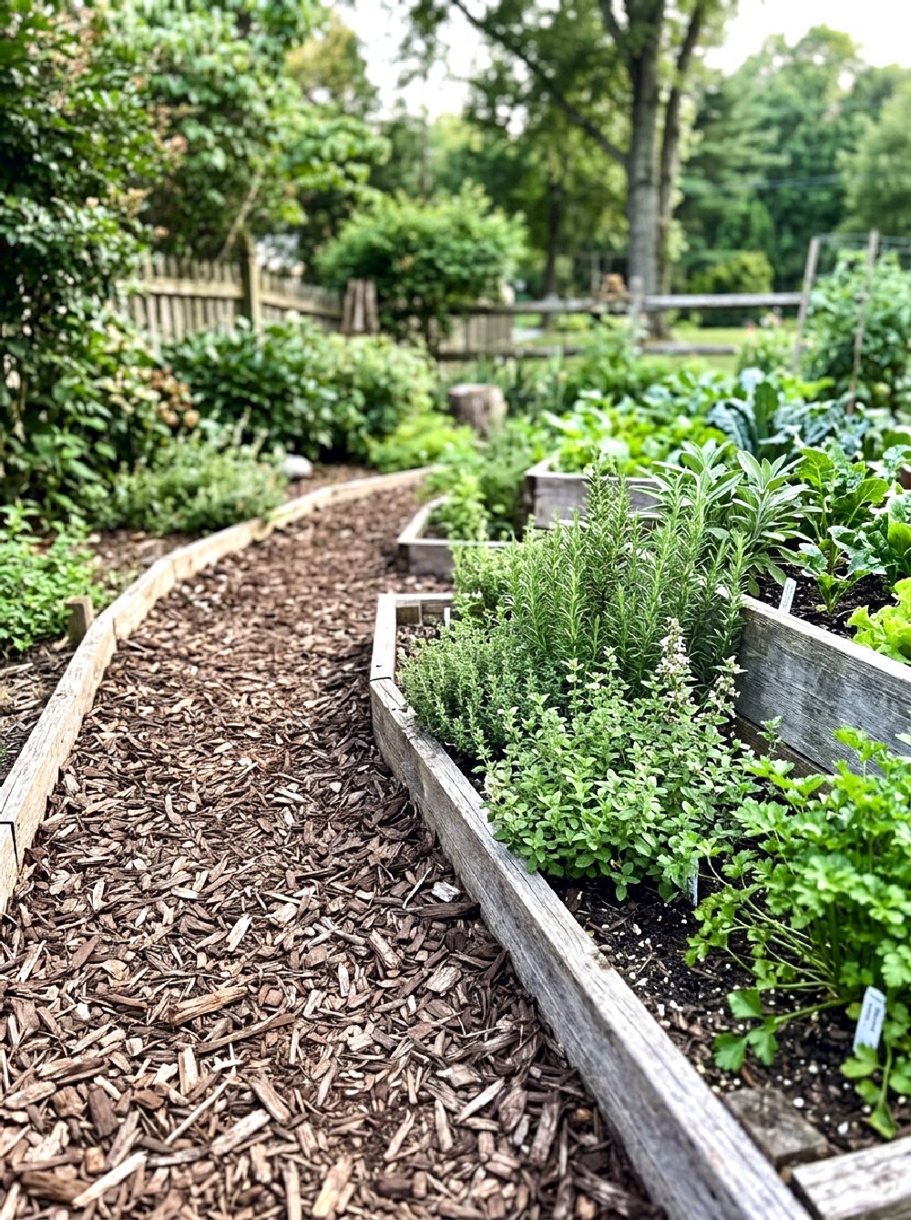 Mulch Garden Path