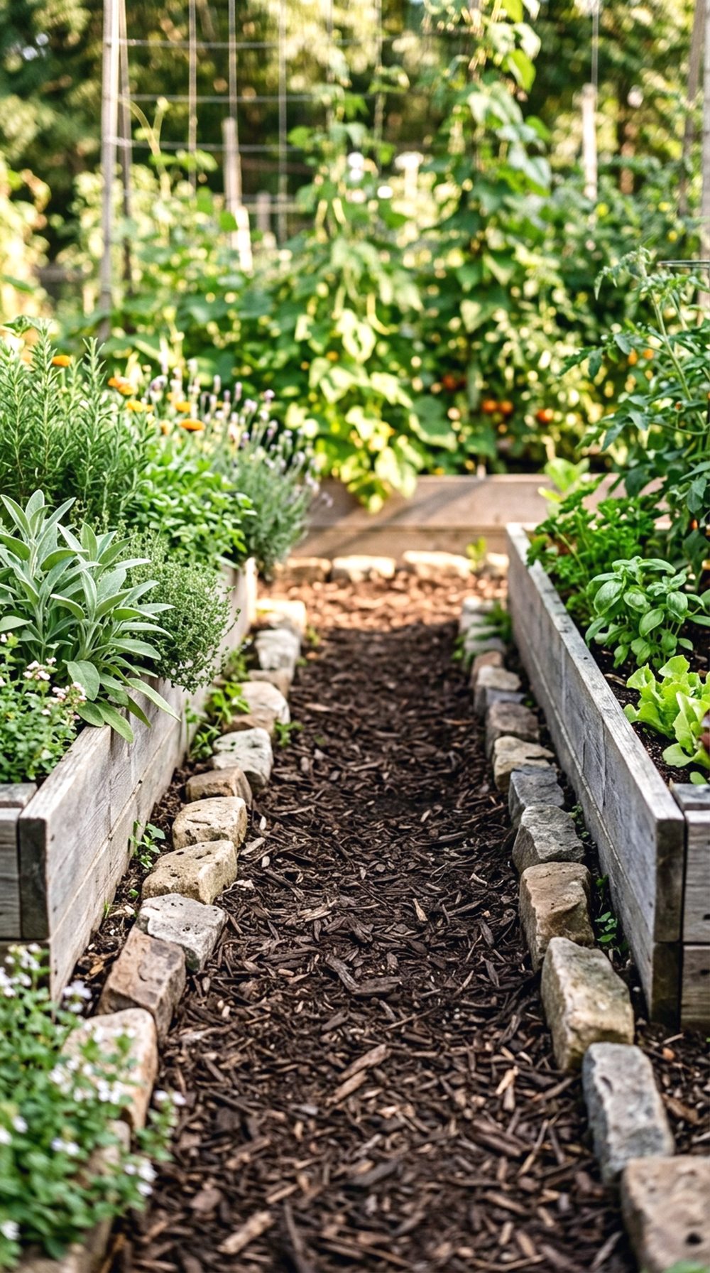 Mulch Garden Walkway