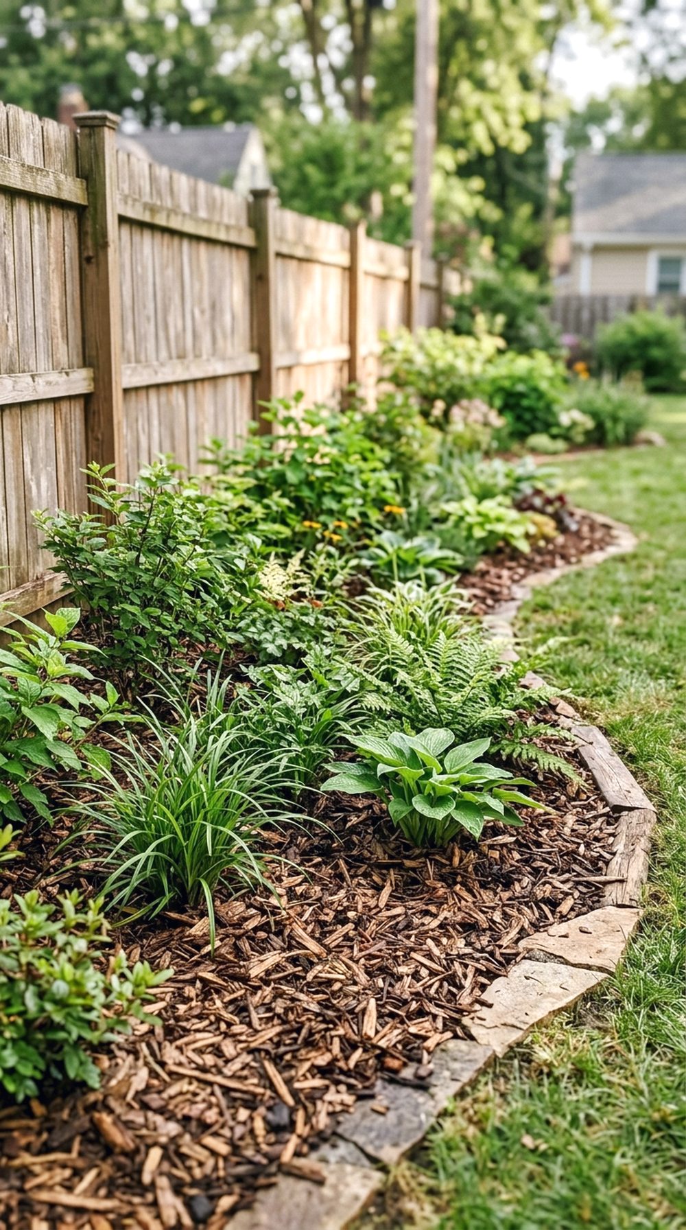 Mulched Rain Garden Bed