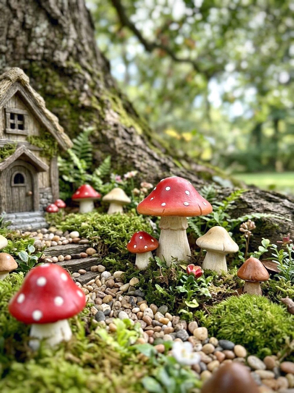 Mushroom Theme Fairy Garden