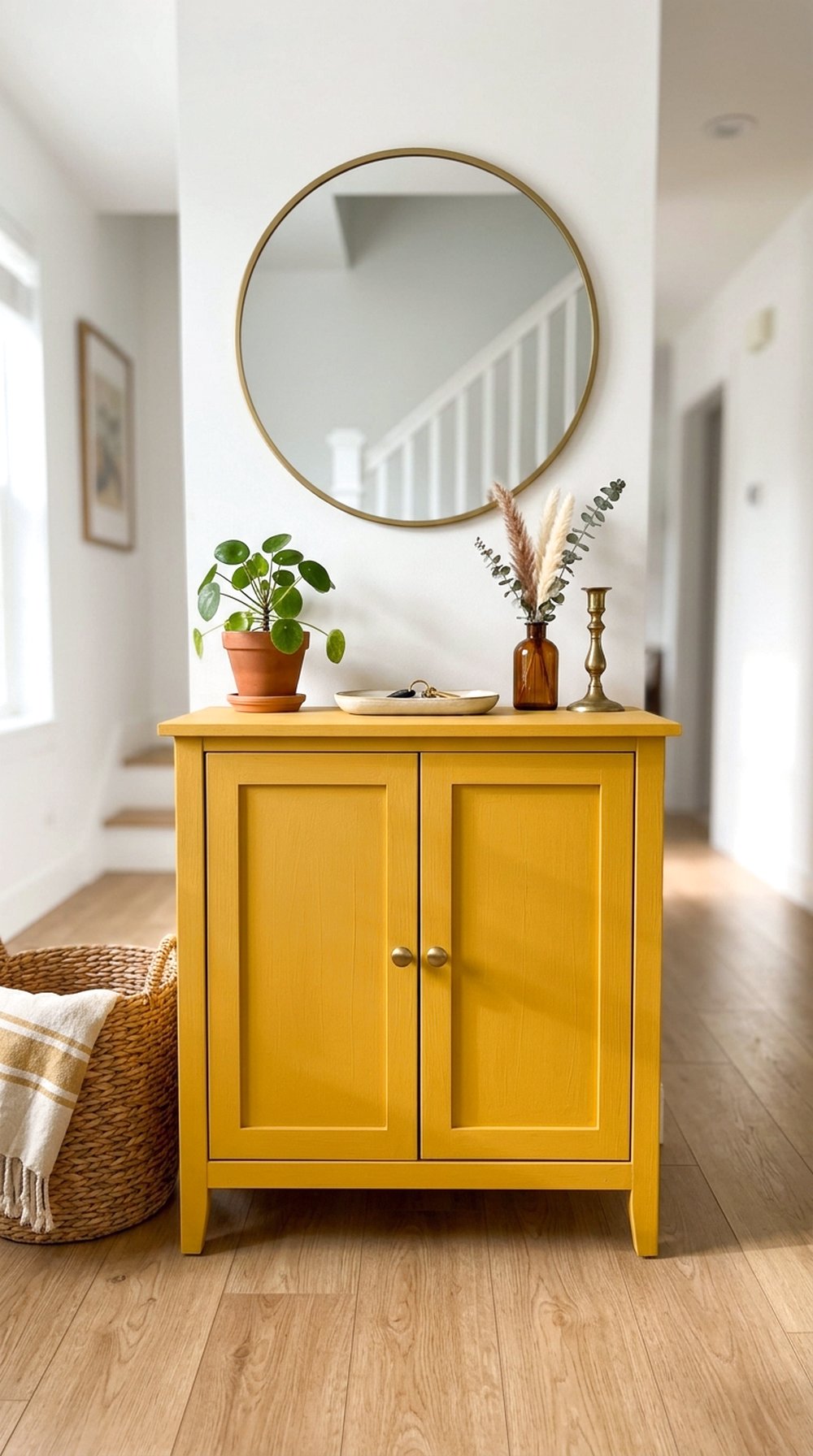 Mustard Yellow Accent Cabinet