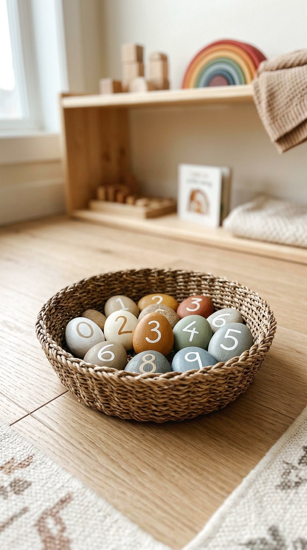 Number Stone Basket
