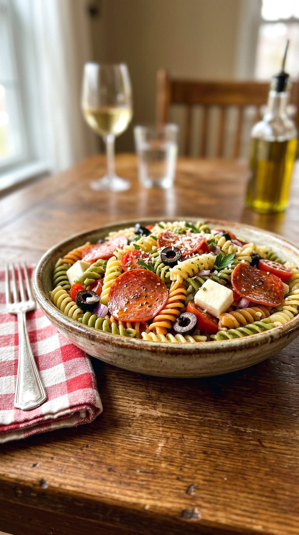 Olive Garden Pasta Salad with Pepperoni