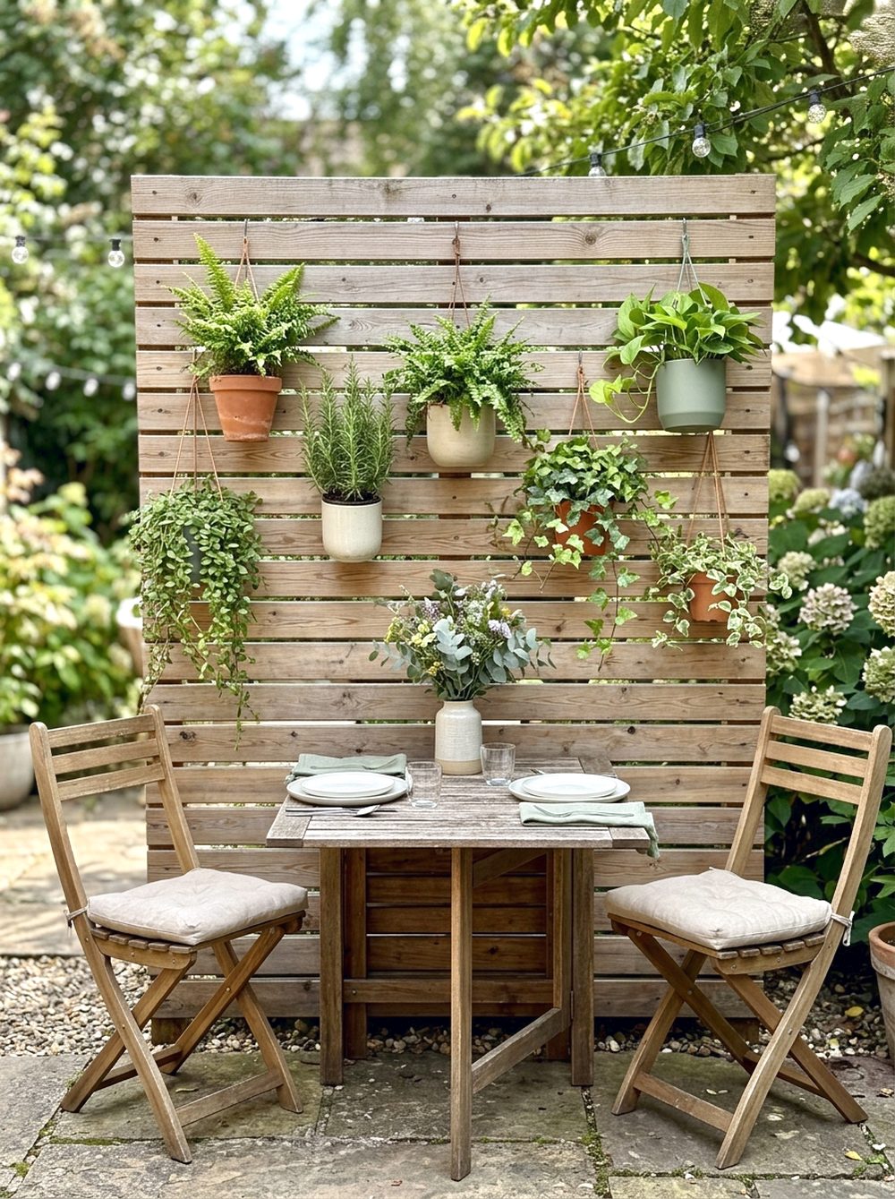 Outdoor Dining Wall Backdrop