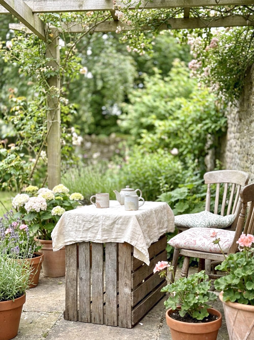 Outdoor Tea Table Nook