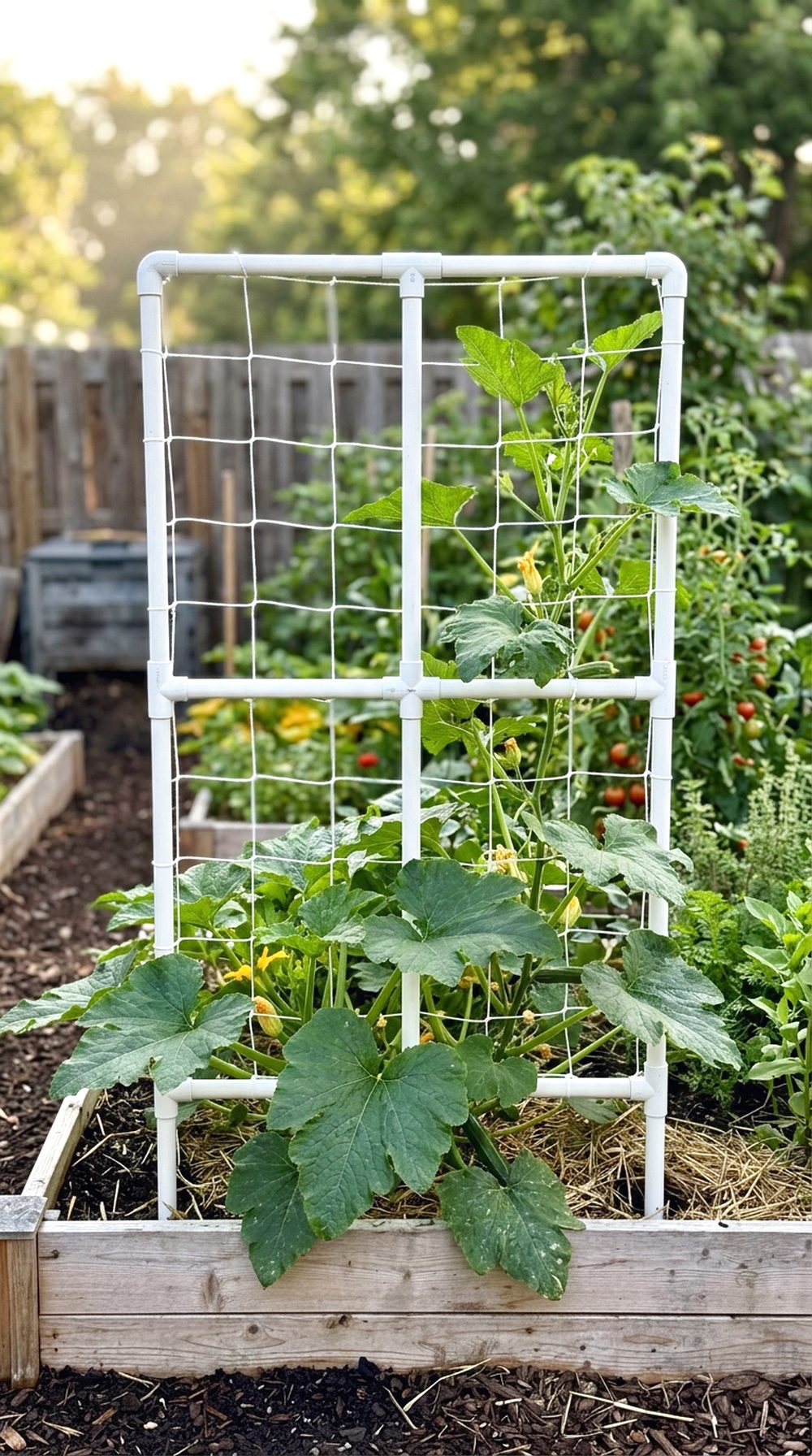 PVC Zucchini Trellis