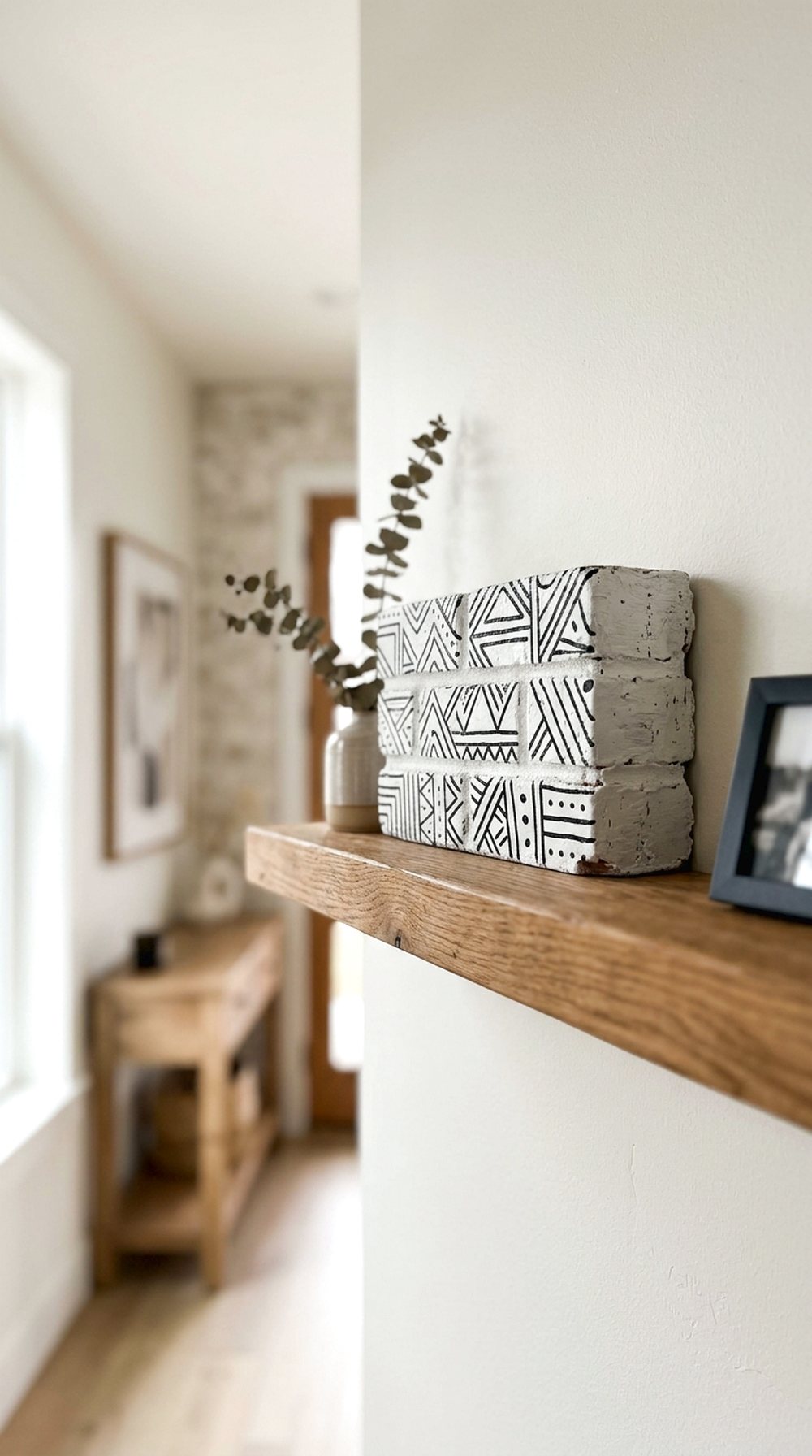 Painted Brick Wall Accent