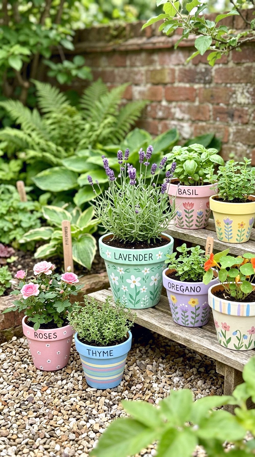 Painted Clay Pot Corner