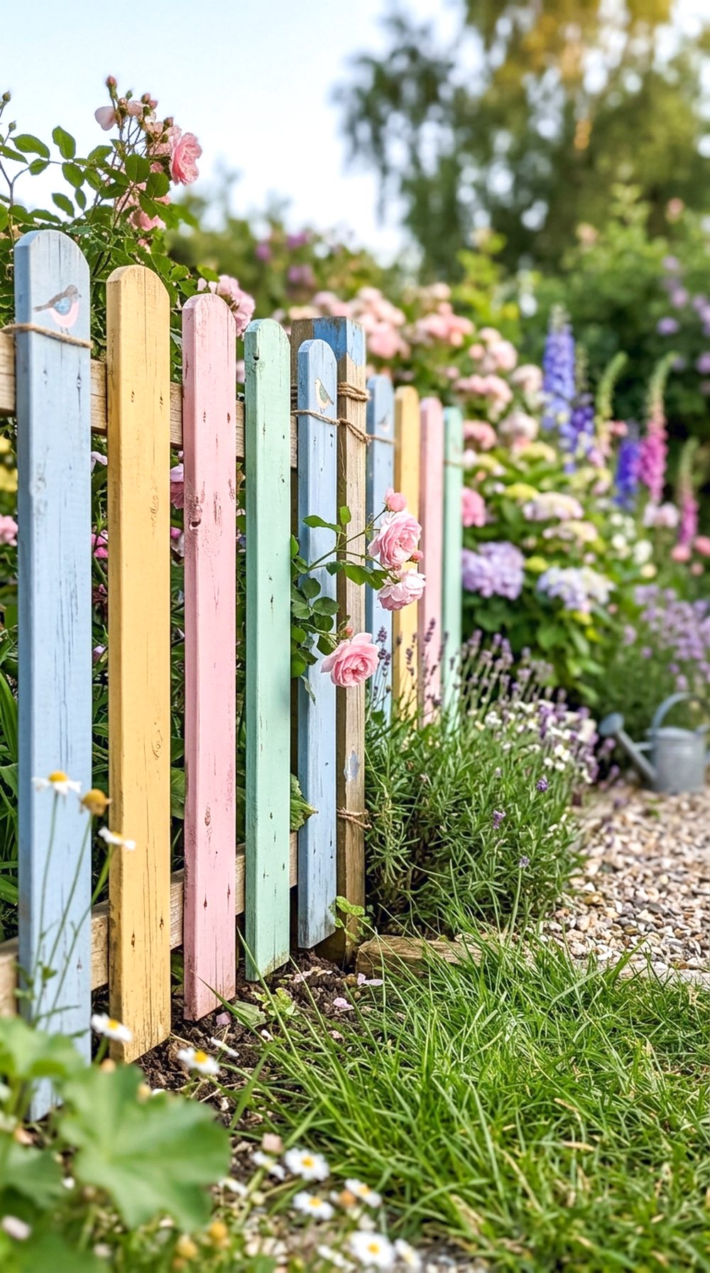 Painted Color Garden Fence