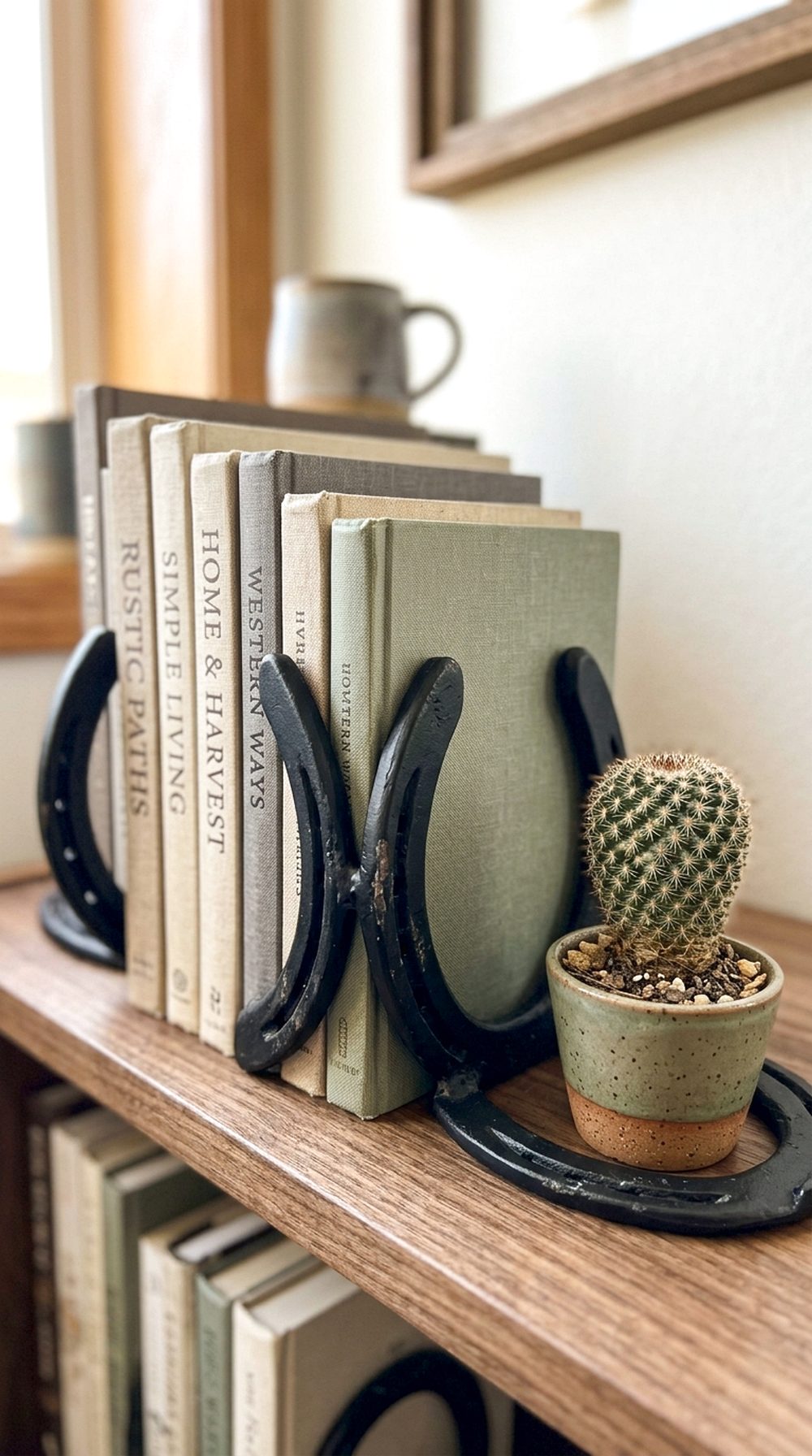 Painted Horseshoe Bookends