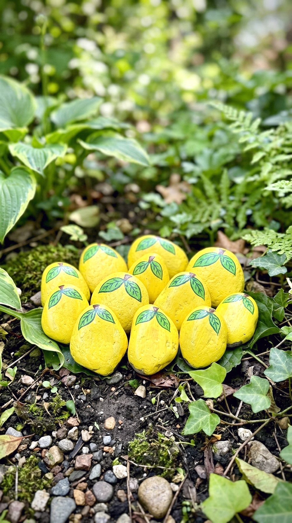 Painted Lemon Rocks