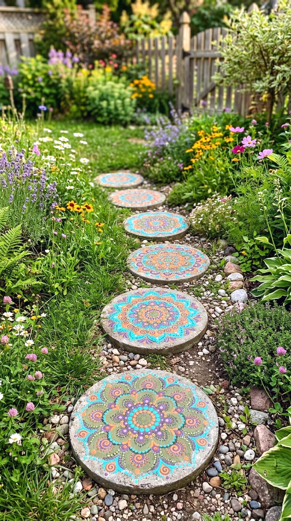 Painted Mandala Stepping Stones