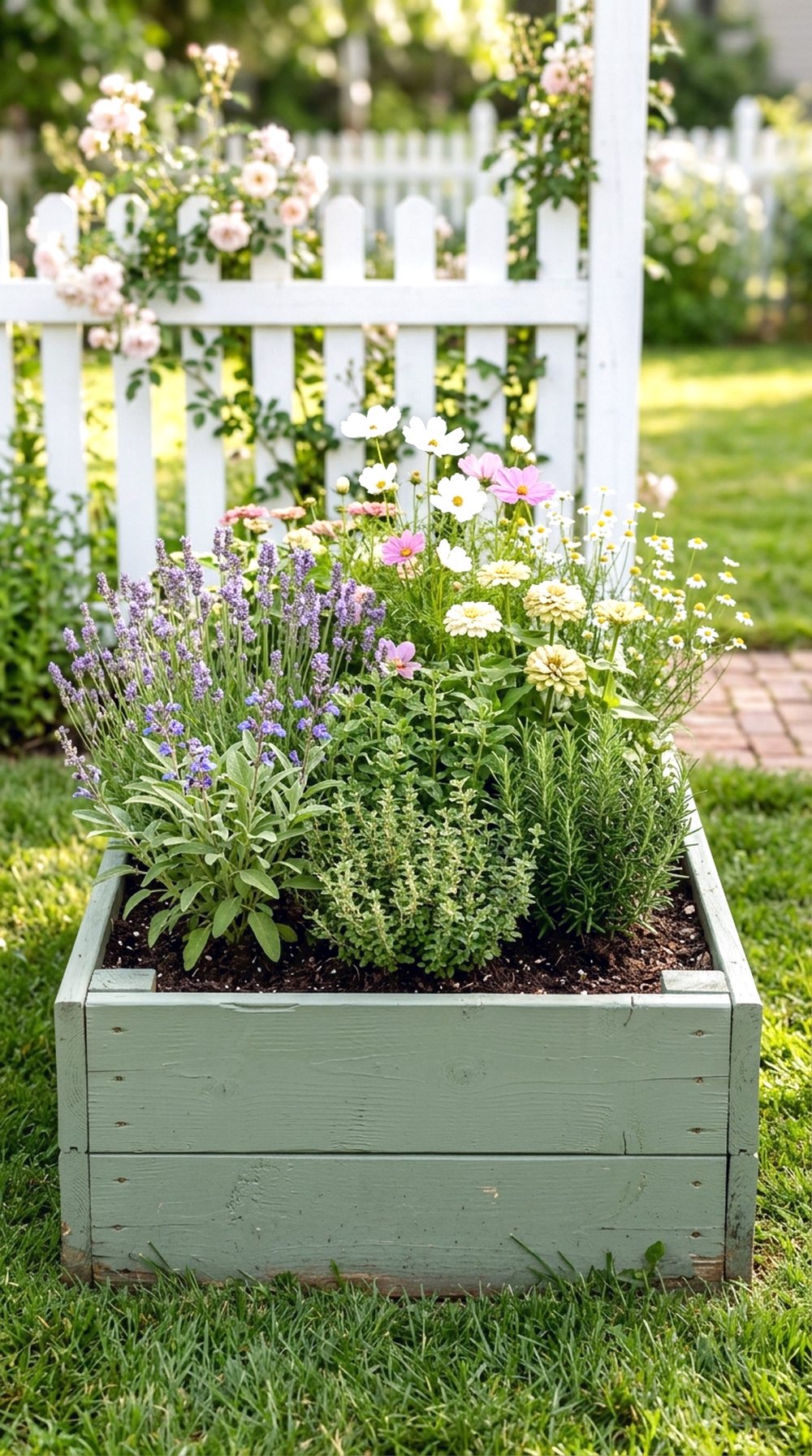 Painted Raised Garden Bed