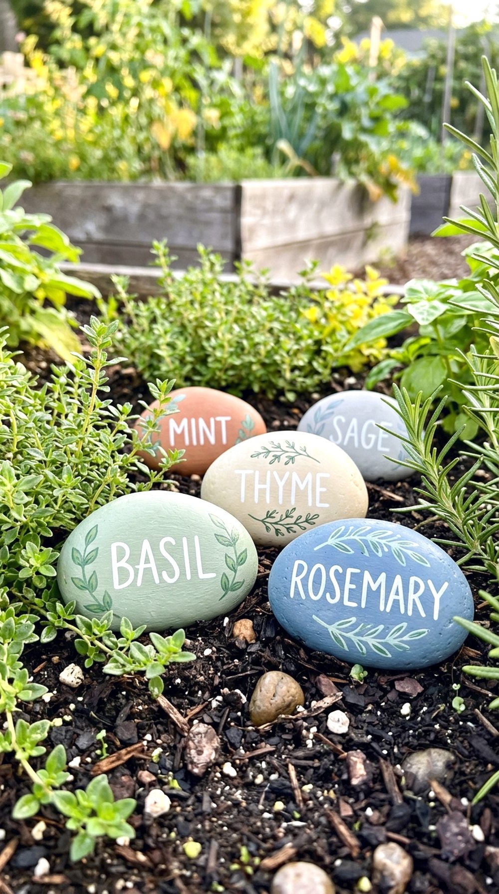 Painted Rock Garden Markers
