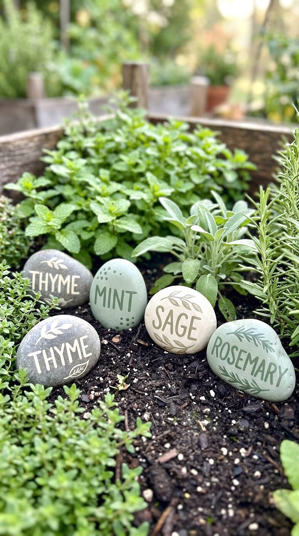 Painted Rock Garden Markers