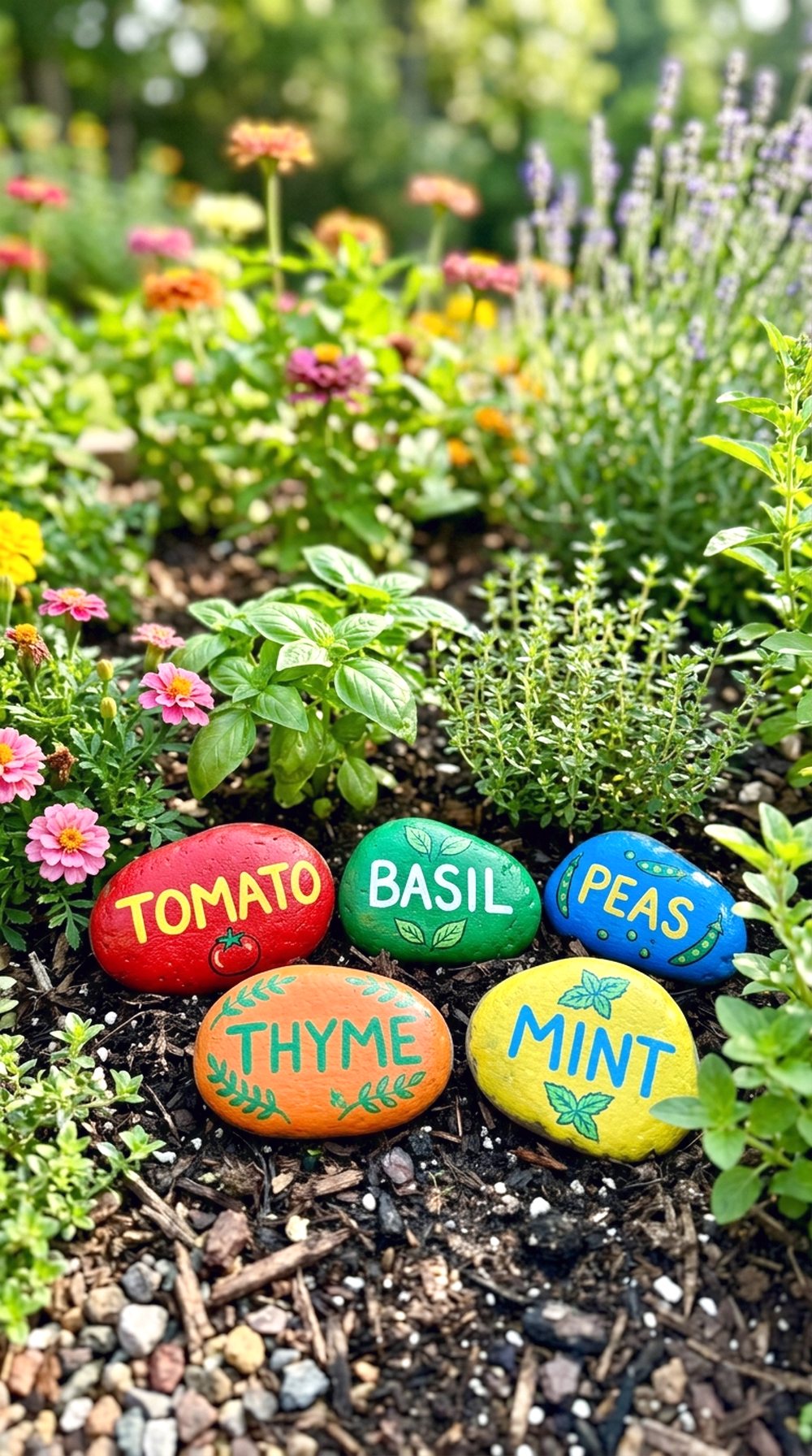 Painted Rock Garden Markers