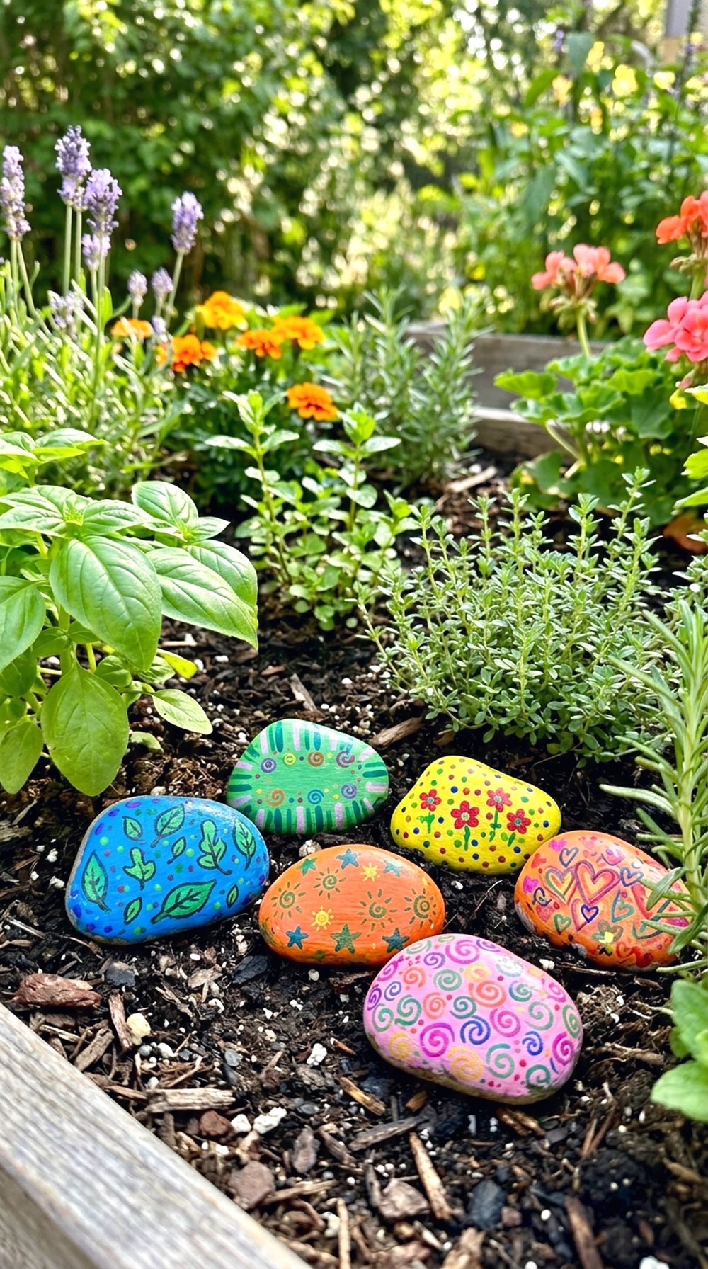 Painted Rock Garden Markers